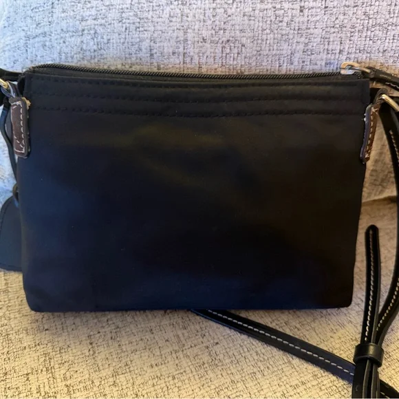 Dooney and Bourke Black Nylon Crossbody Bag with logo charm 9x7 - Picture 2 of 10